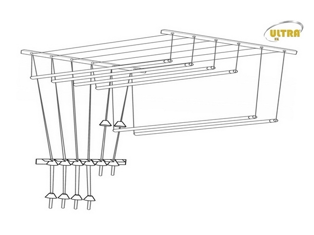 Сушилка для белья потолочная схема сборки веревок